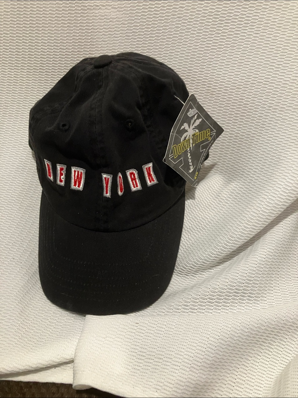 Black 'New York' Embroidered Baseball Cap